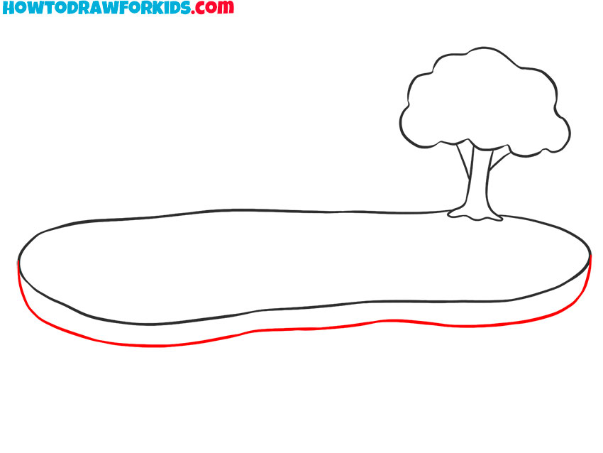 how to draw cute lake