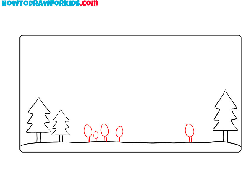 how to draw nature for kids