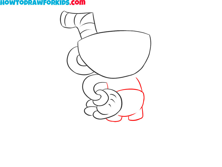 how to draw simple cuphead