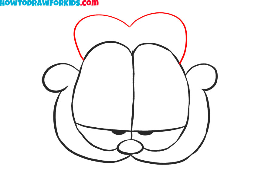 How to draw Garfield Face easy