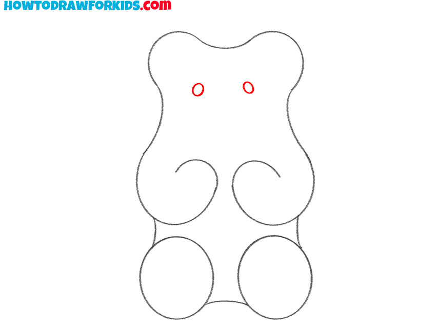 gummy bear drawing easy