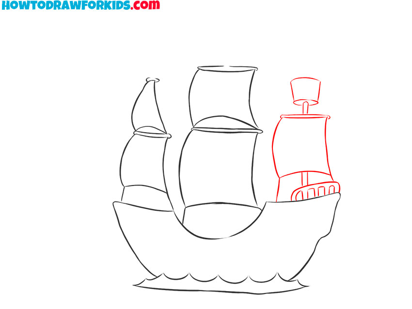 how to draw a 3d pirate ship