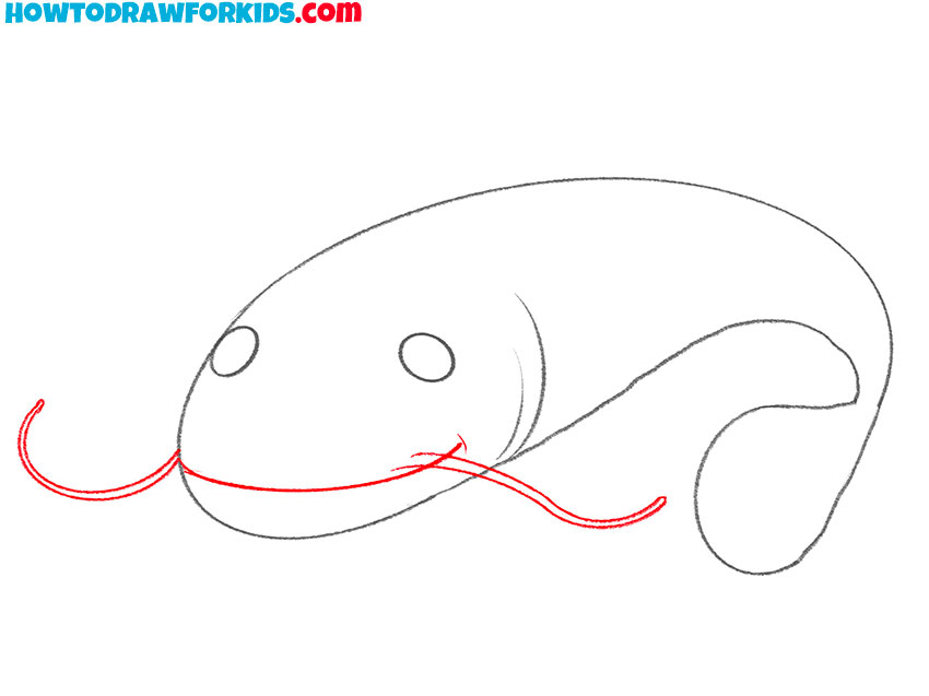 how to draw a catfish for kindergarten