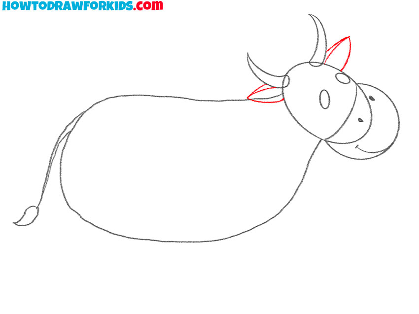 how to draw a cattle for beginners