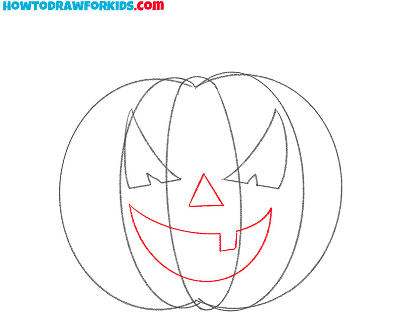 how to draw a cute pumpkin face