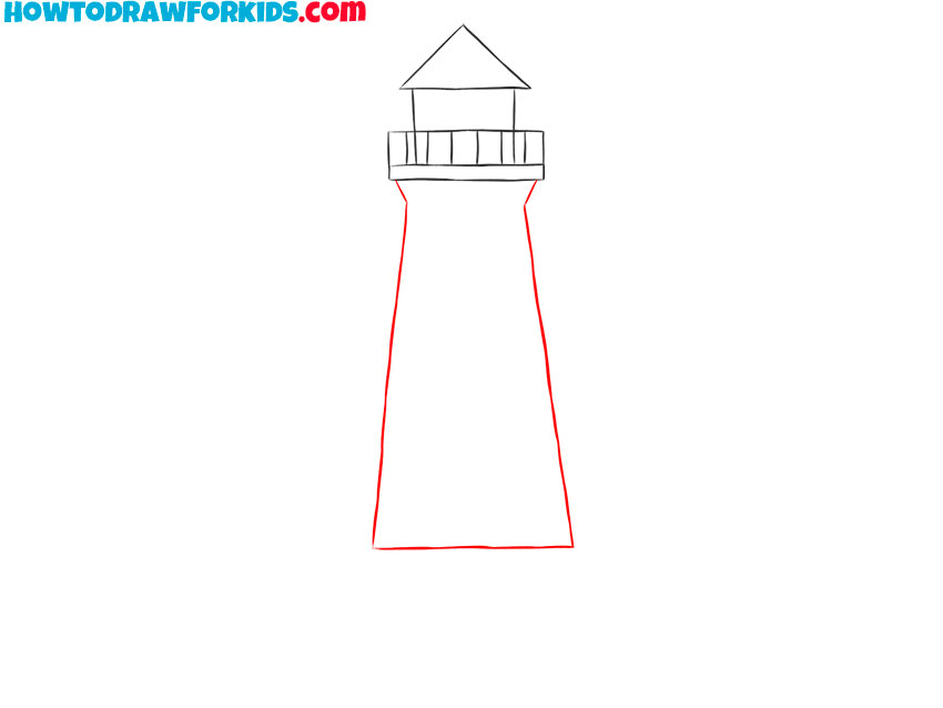how to draw a lighthouse real easy