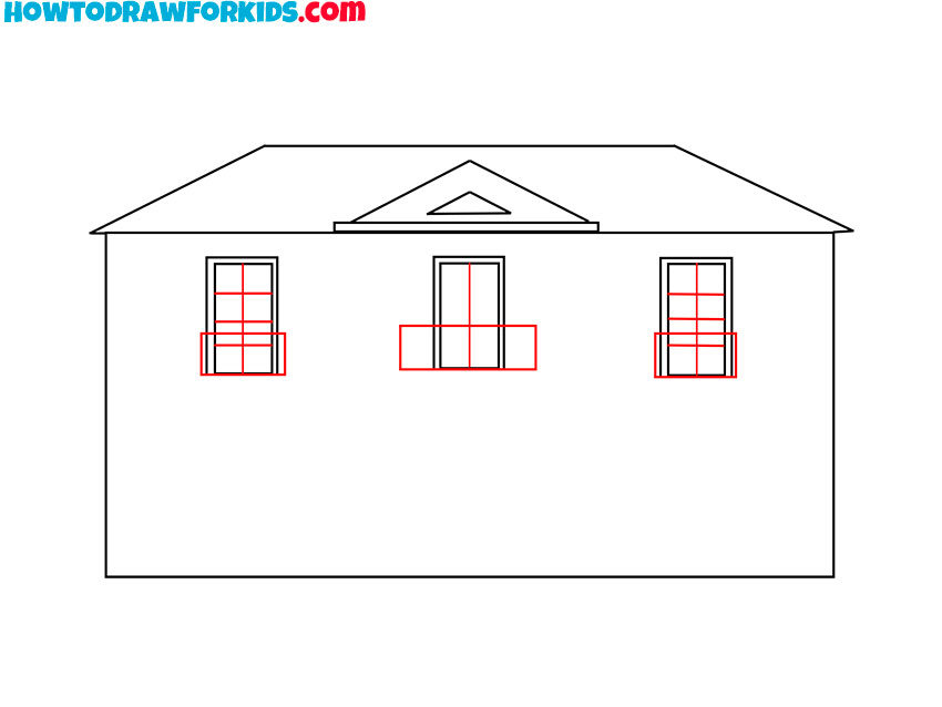 how to draw a mansion easy