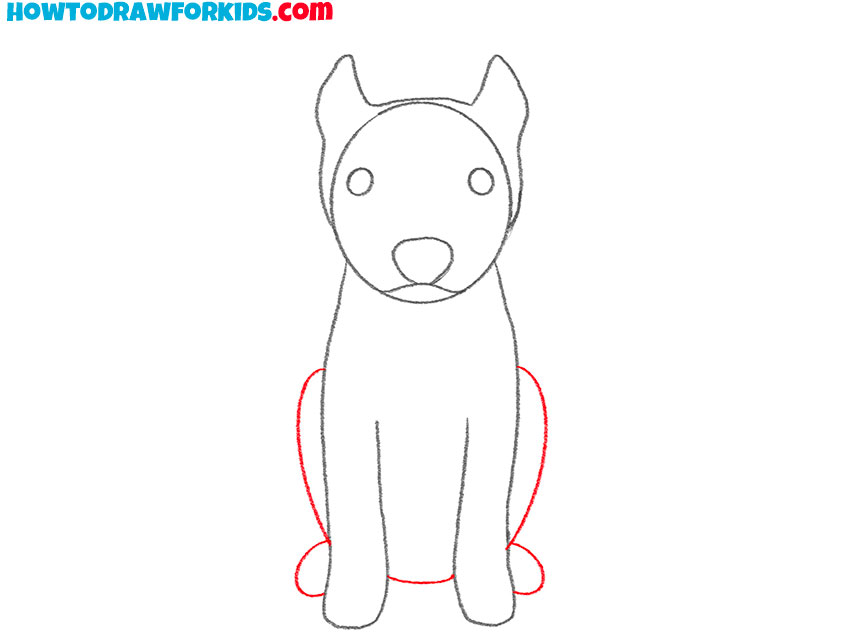 how to draw a pitbull step by step easy