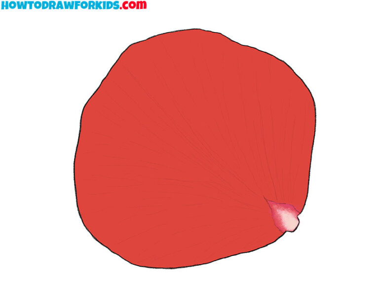 How to Draw a Rose Petal Easy Drawing Tutorial For Kids