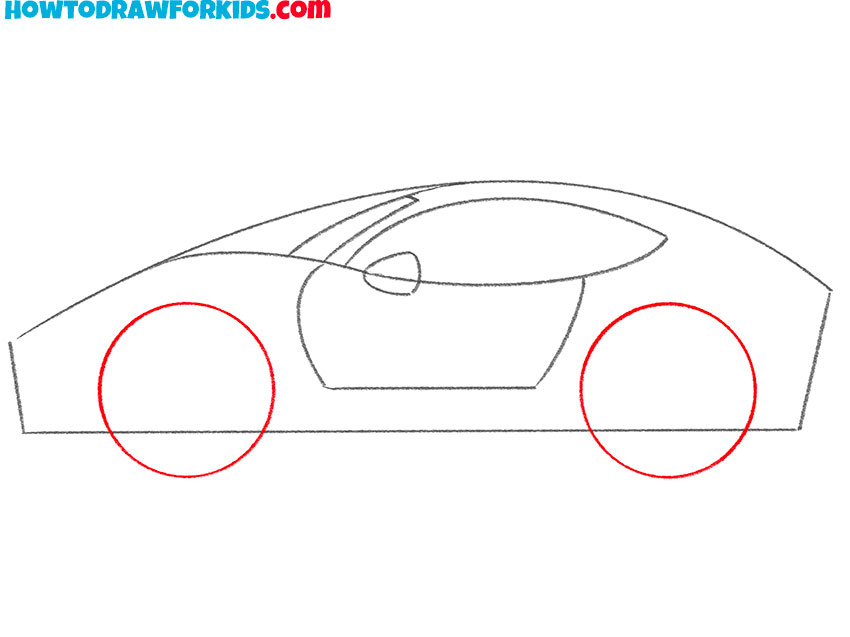 how to draw a sports car 3d