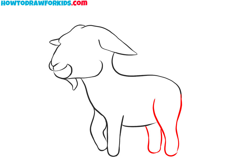 how to draw an easy goat for beginners