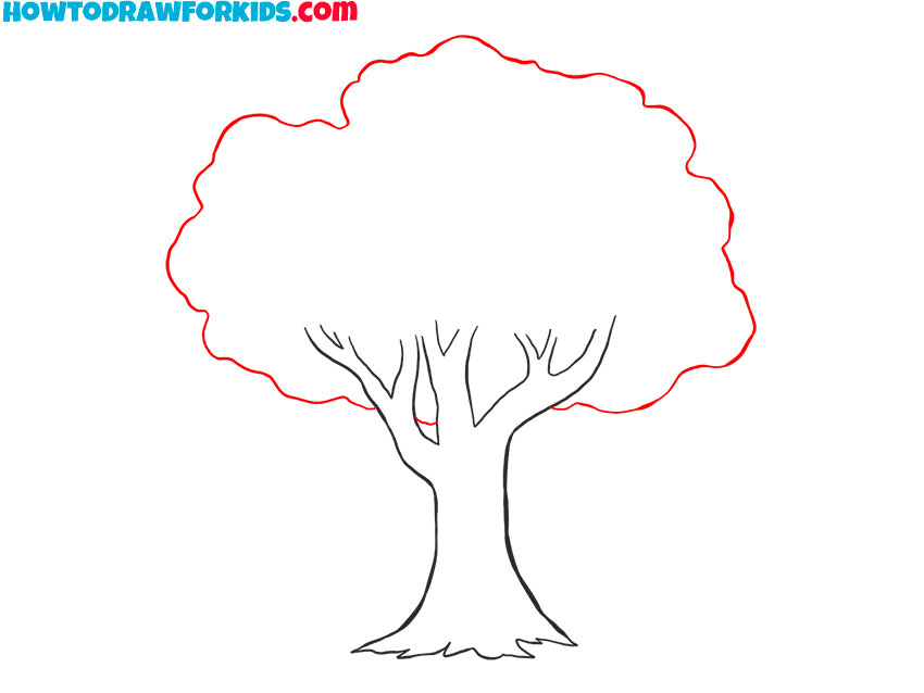 how to draw an easy realistic tree