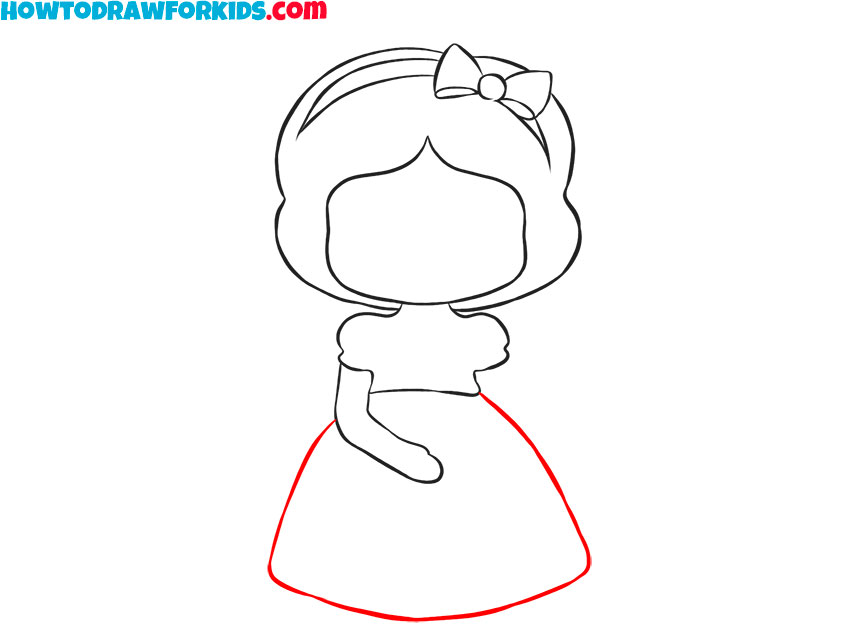 how to draw baby snow white
