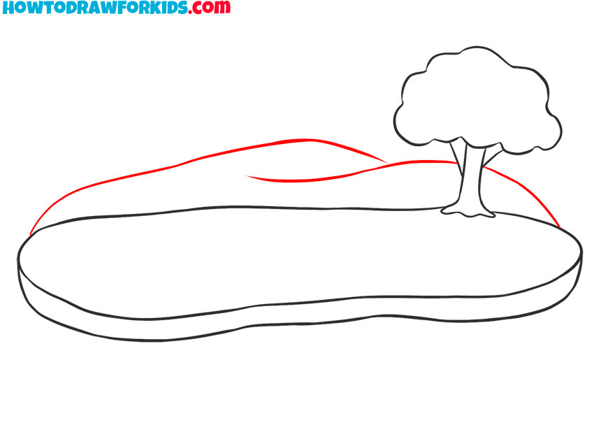 how to draw cartoon lake