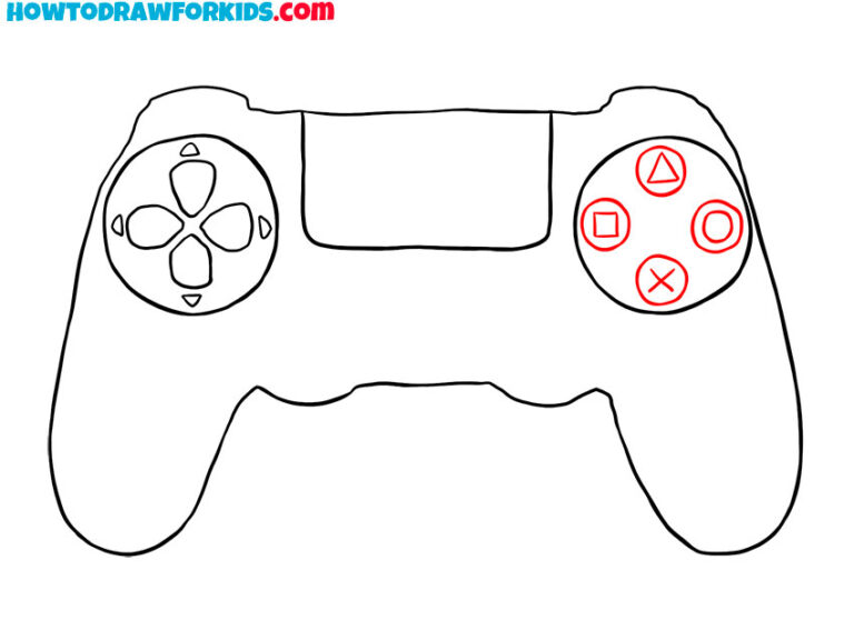 How to Draw a Ps4 Controller - Easy Drawing Tutorial For Kids