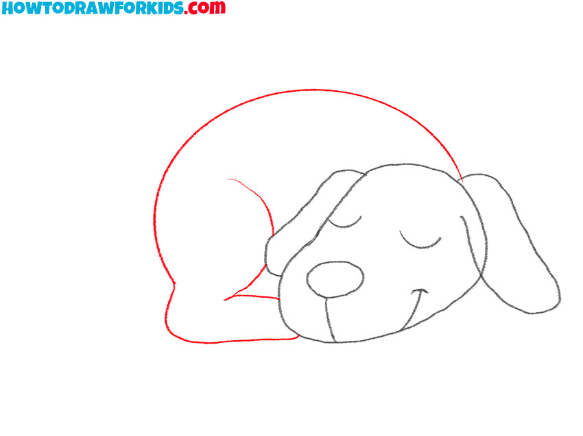 sleeping dog drawing lesson