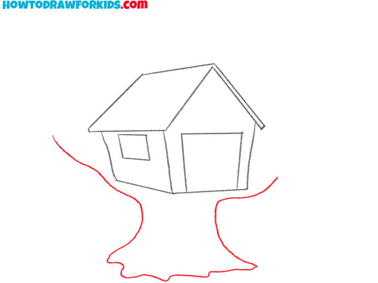 How to Draw a Treehouse Easy Drawing Tutorial For Kids