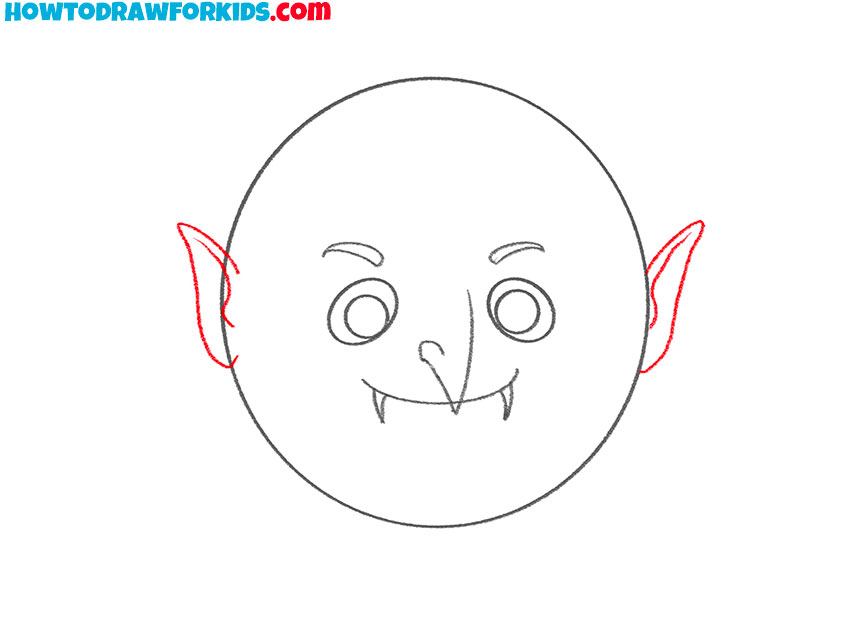 vampire face drawing lesson