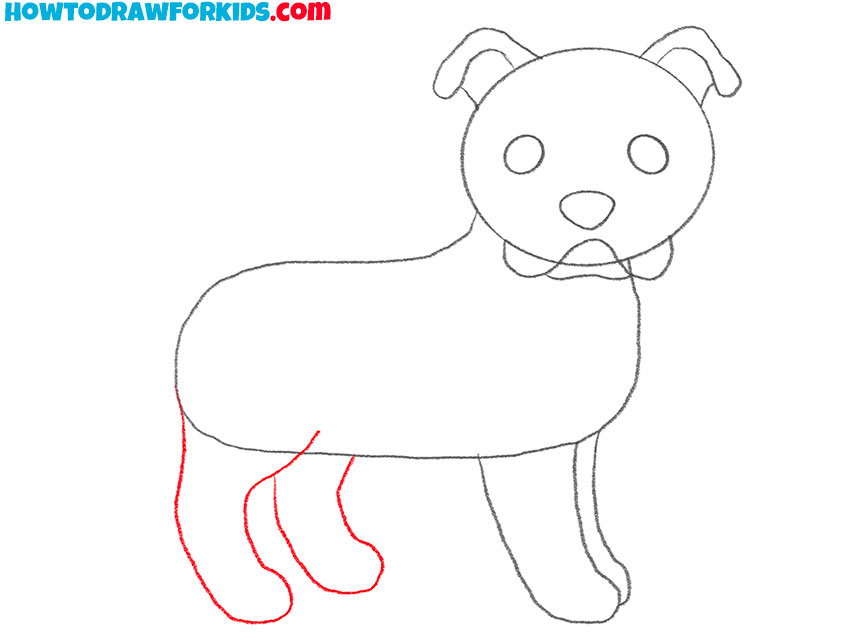 dog from the side drawing tutorial