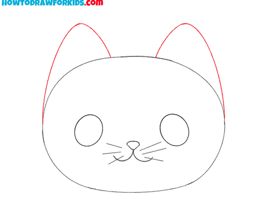 how to draw a cute kitten face