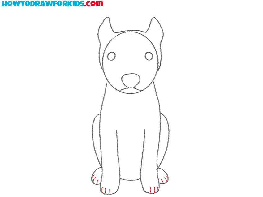 how to draw a pitbull for beginners