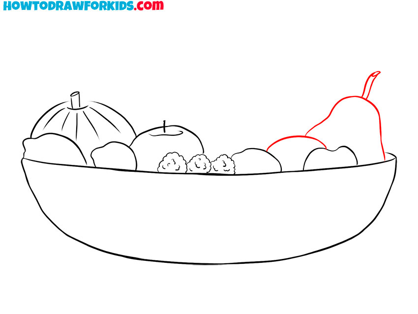 how to draw a realistic bowl of fruit