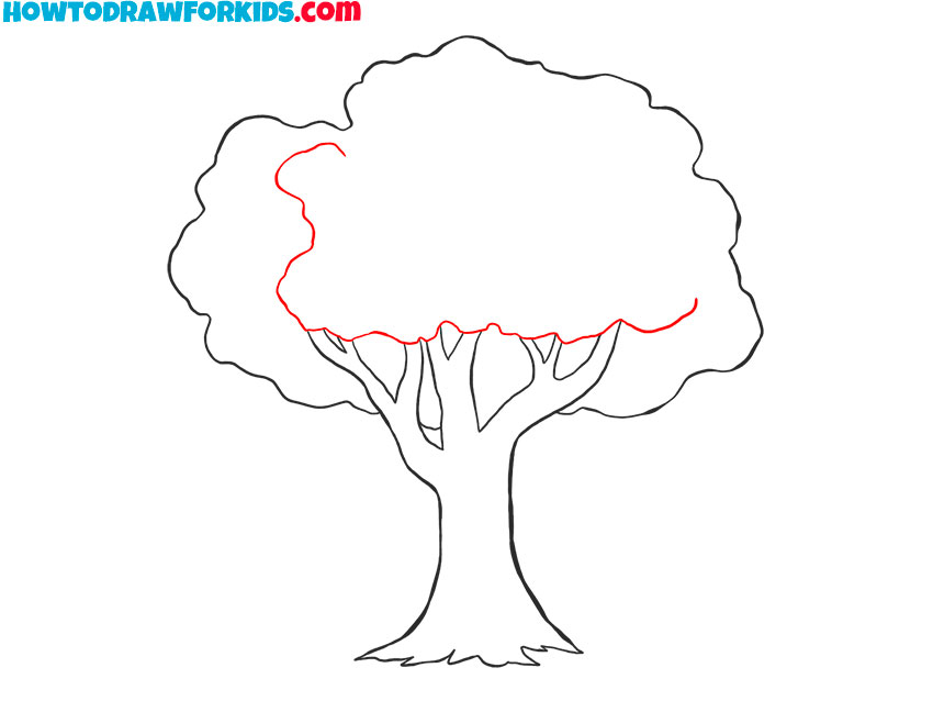 how to draw a realistic forest tree