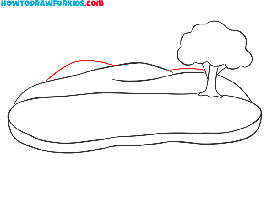 how to draw a simple lake