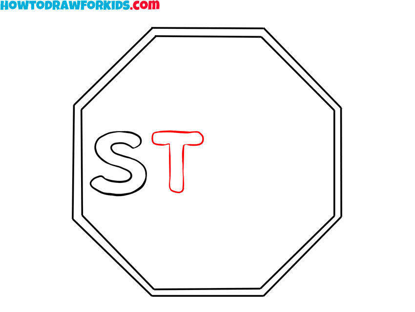 how to draw a stop sign for kids