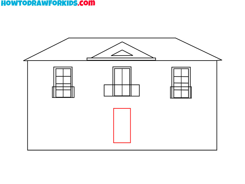 how to draw an easy mansion
