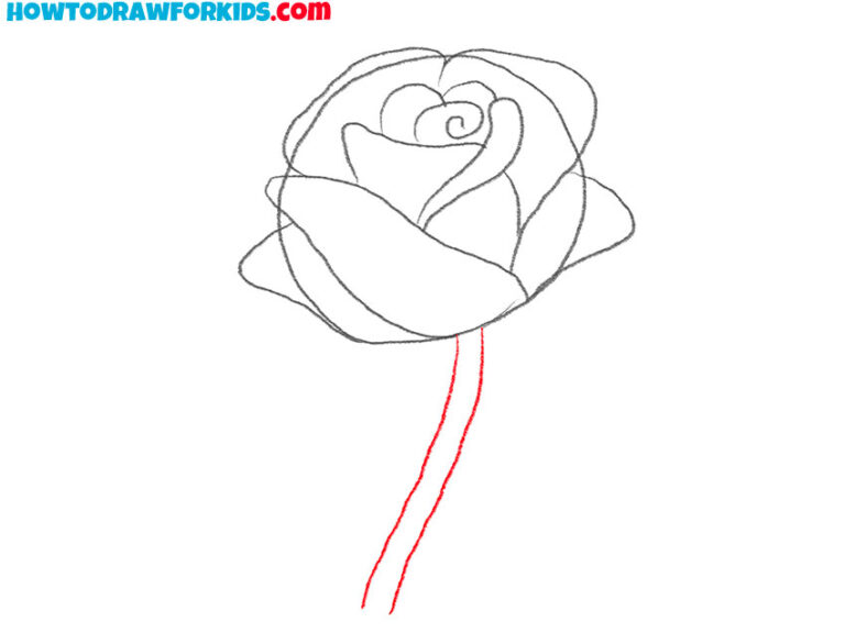 How to Draw a Rosebud - Easy Drawing Tutorial For Kids