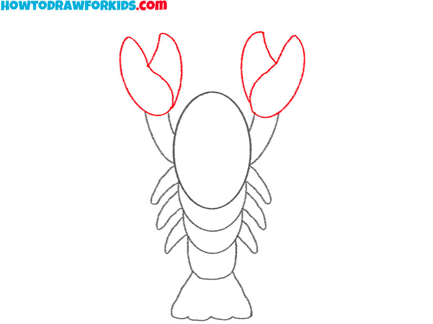 lobster drawing easy