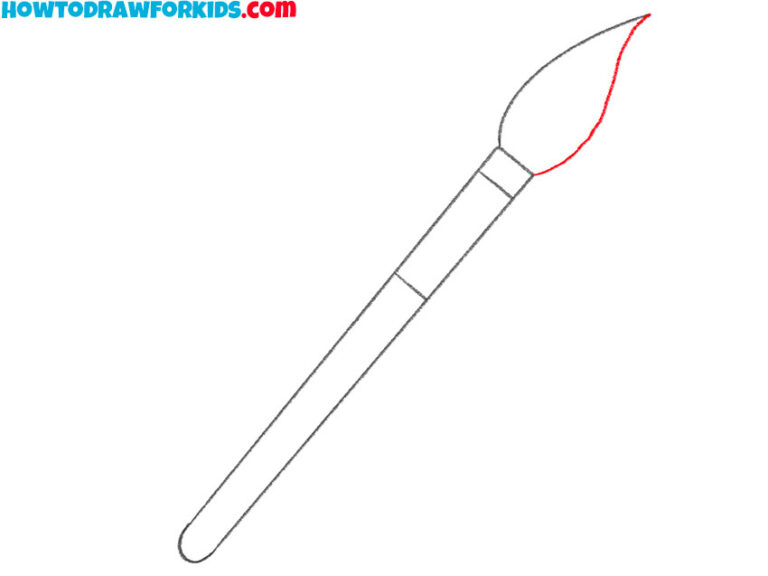 How to Draw a Paintbrush Easy Drawing Tutorial For Kids