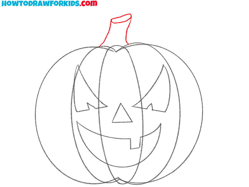 pumpkin face drawing easy
