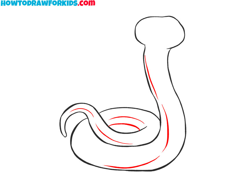 snake drawing easy