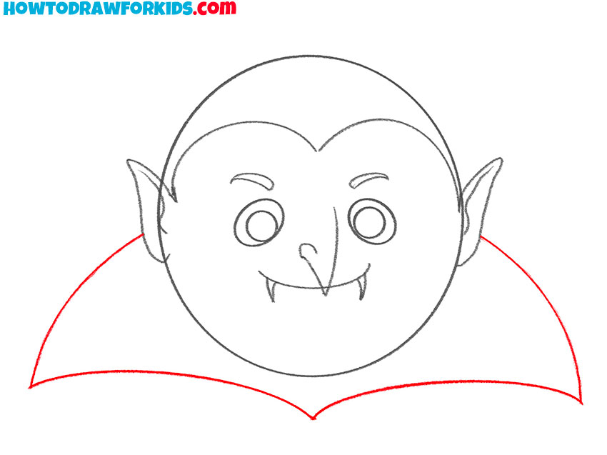 vampire face drawing guide