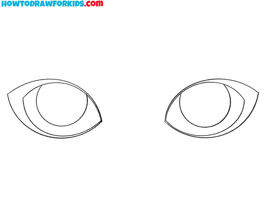 cartoon cat eyes drawing tutorial