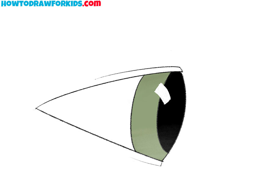 cartoon eye from the side drawing
