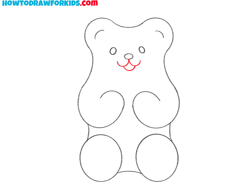 cute gummy bear drawing
