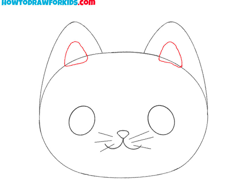 cute kitten face drawing