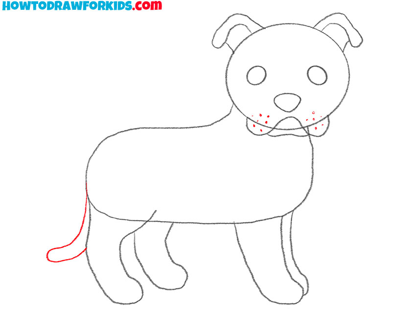 dog from the side drawing guide