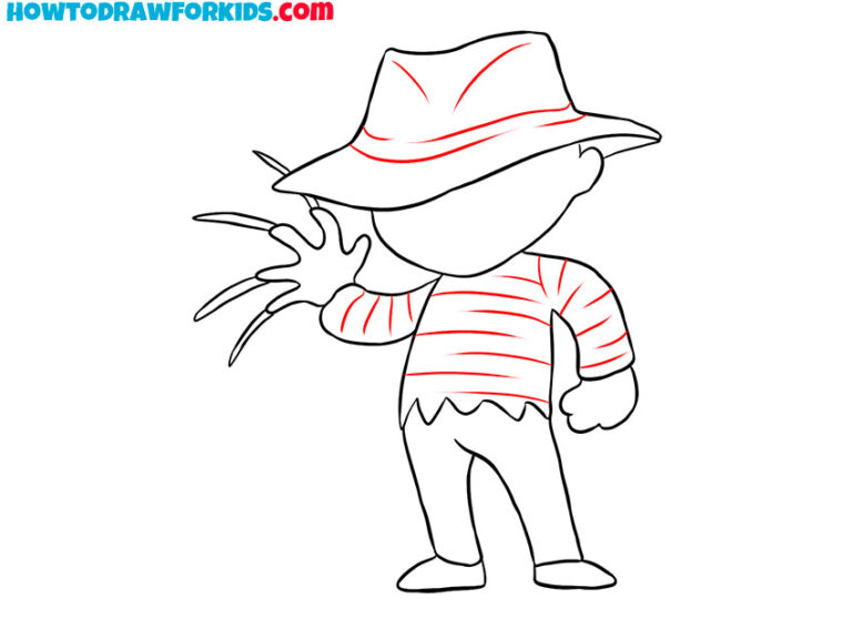 How to Draw Freddy Krueger Easy Drawing Tutorial For Kids