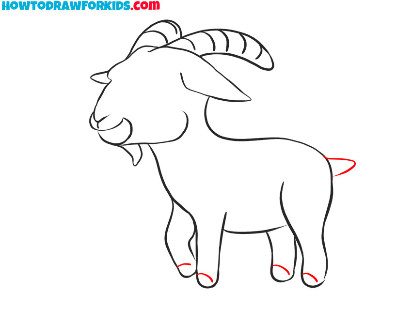 easy goat drawing lesson