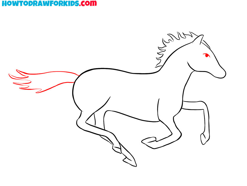 easy running horse drawing