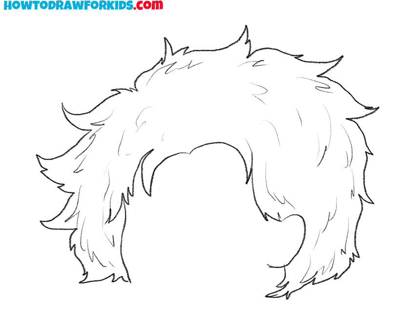 fluffy hair drawing tutorial