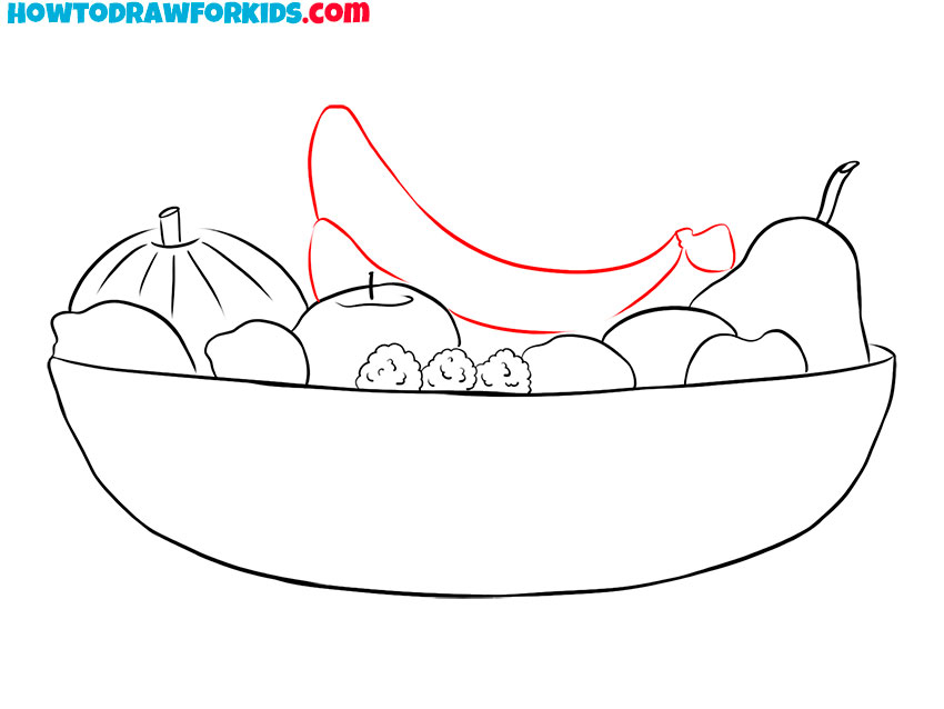 fruit bowl drawing easy