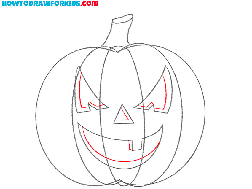 funny pumpkin face drawings