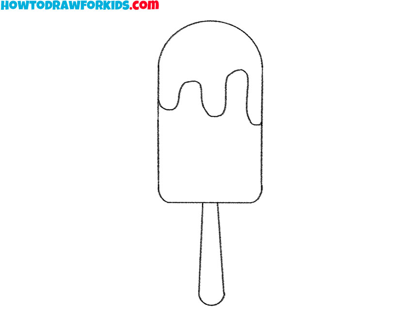 how to draw a popsicle