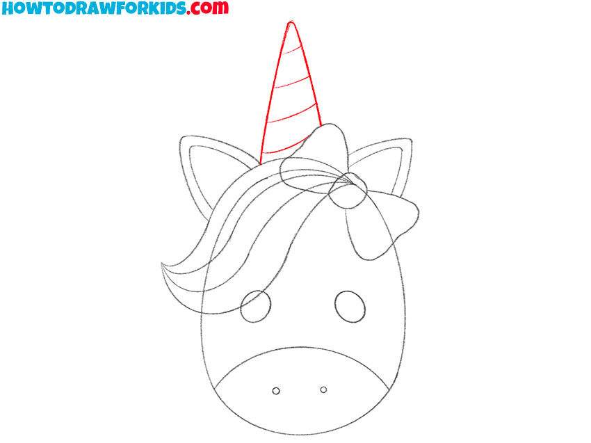 how to draw a small unicorn face