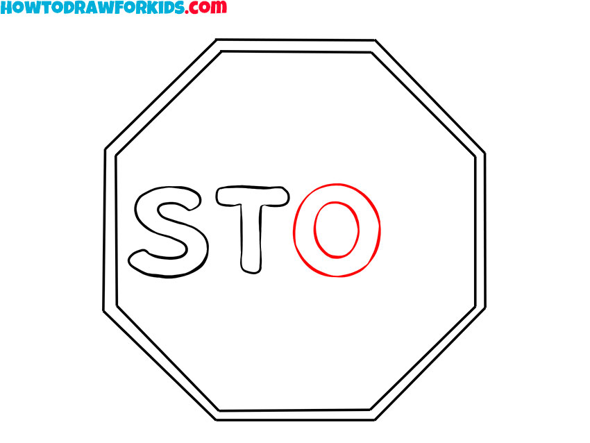 how to draw a stop sign for kindergarten